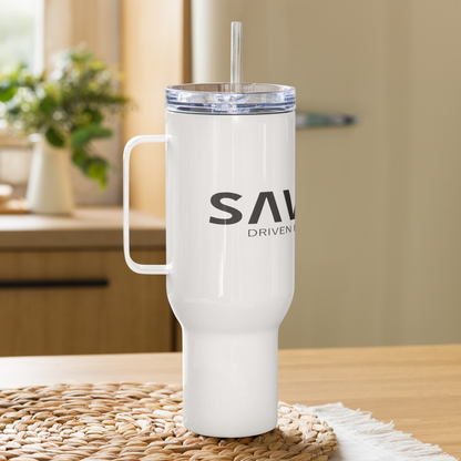 Built Different Tumbler, SAVREX Stainless Steel Travel Mug, Driven by Discipline